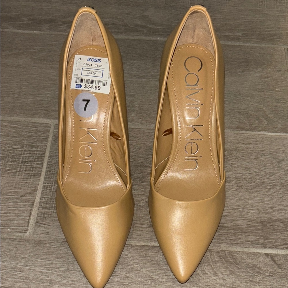 Calvin Klein Women's beige/ nude Heels